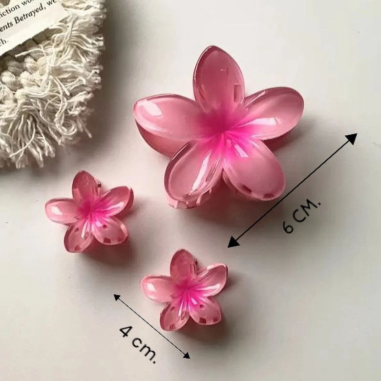 Tropical Plumeria Hair Flower Clips Multi-Color