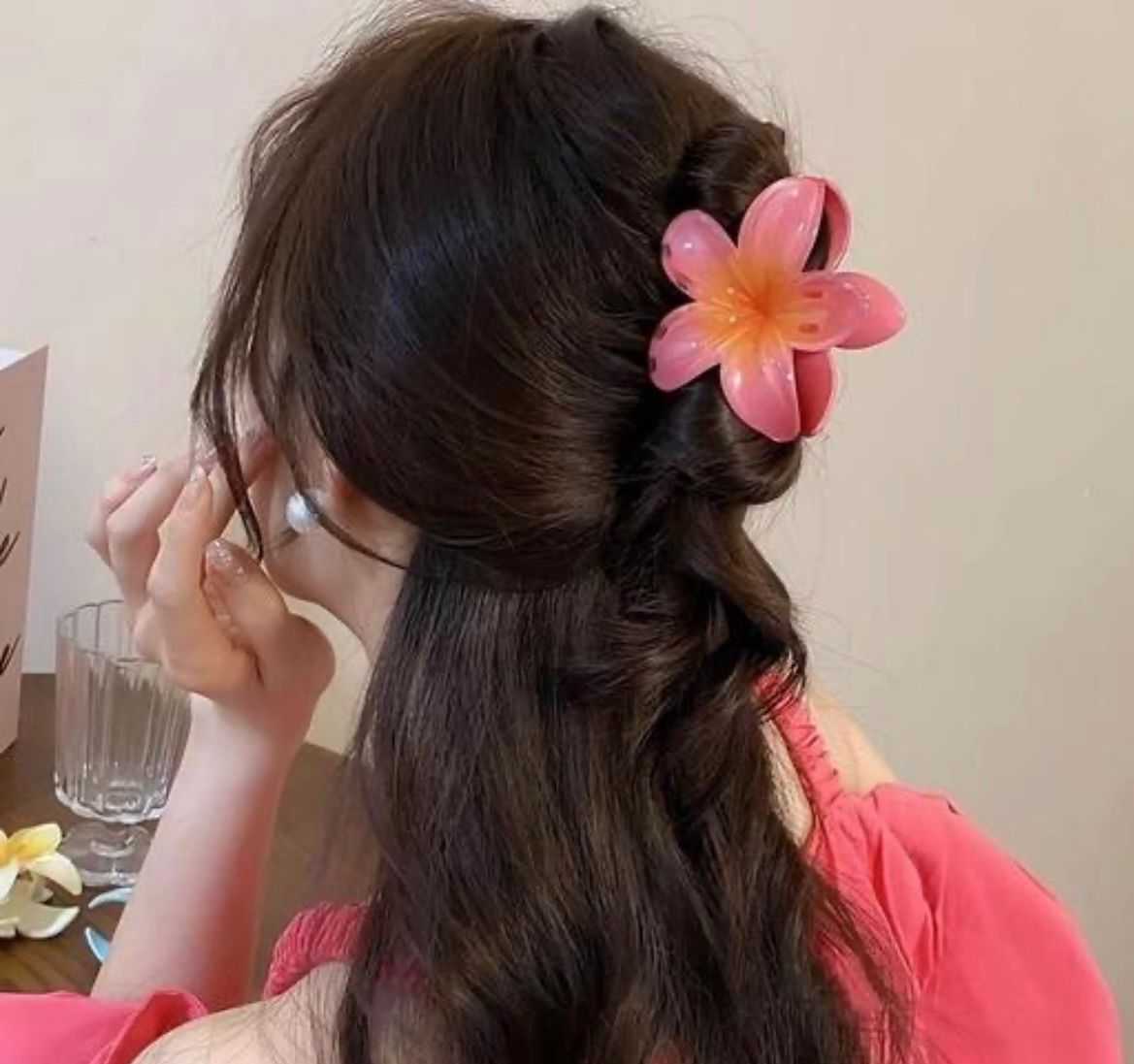 Tropical Plumeria Hair Flower Clips Multi-Color