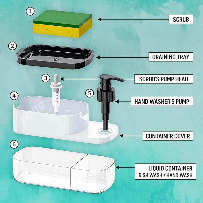 Smartclean 3-in-1 soap dispenser